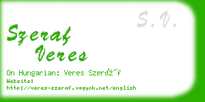 szeraf veres business card
